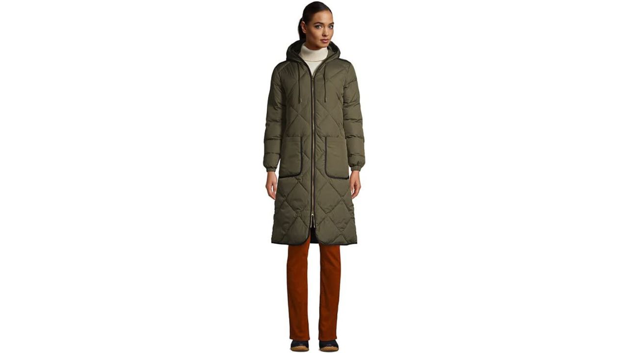 Lands' End Quilted ThermoPlume Insulated Coat