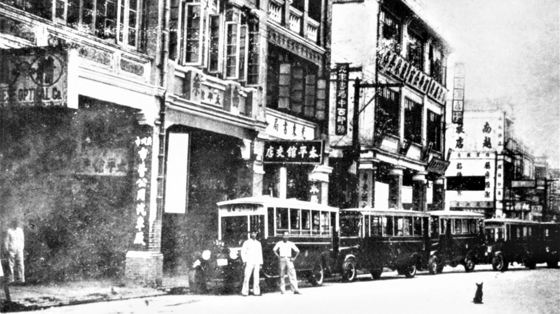 <strong>Founded in the 1800s: </strong>Opened in 1860 in Guangzhou, Tai Ping Koon had two branches in the Chinese city before moving to Hong Kong during the Second Sino-Japanese War in 1938. This photo was taken outside the Tai Ping Koon on Wing Hon Road, Guangzhou. It was one of the most fashionable hangouts for the city's affluent and powerful.