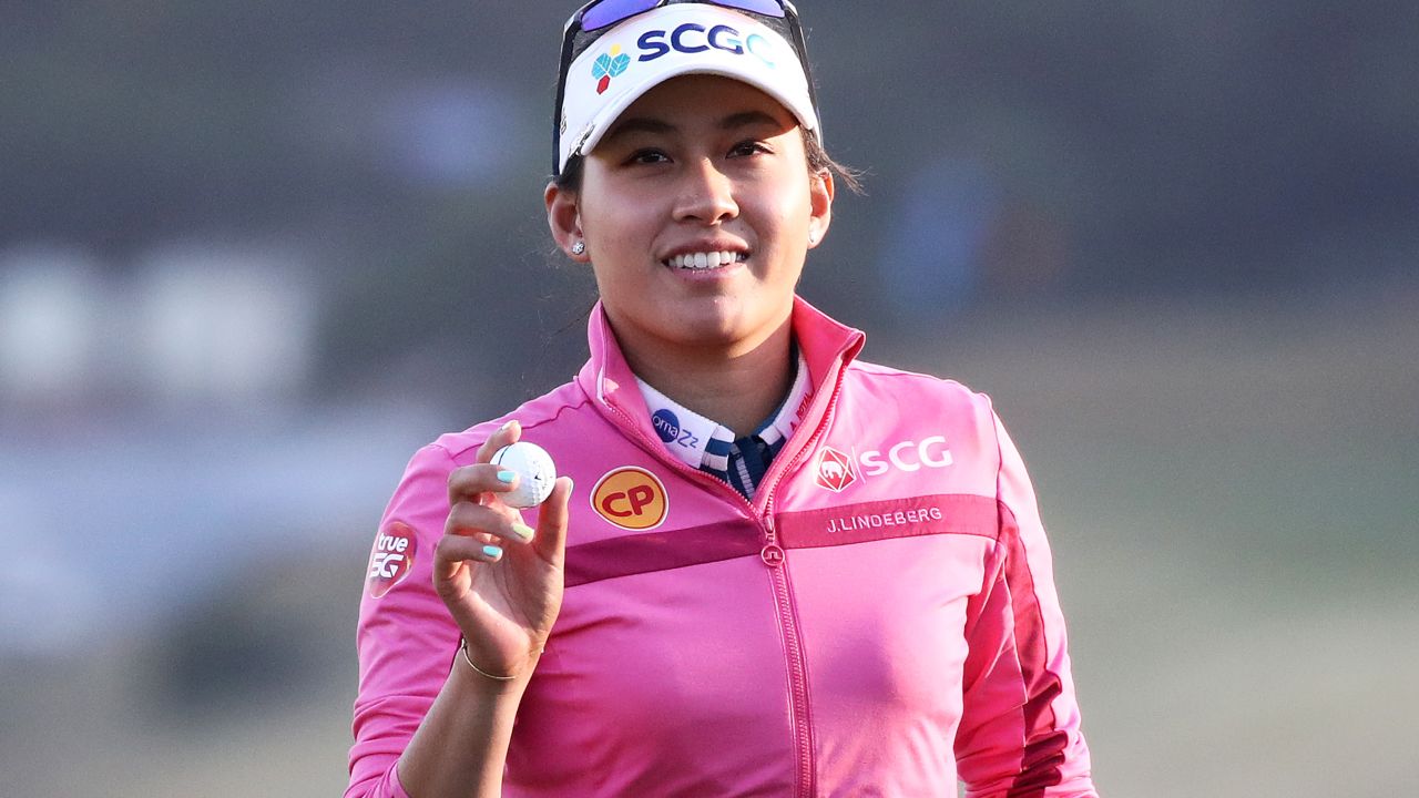 Thai golfer Atthaya Thitikul during the first round of the BMW Ladies Championship at Oak Valley Country Club, South Korea in October.