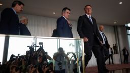 Brazil's President Jair Bolsonaro arrives to give a press statement at the Alvorada Palace in Brasilia, Brazil November 1, 2022. REUTERS/Adriano Machado