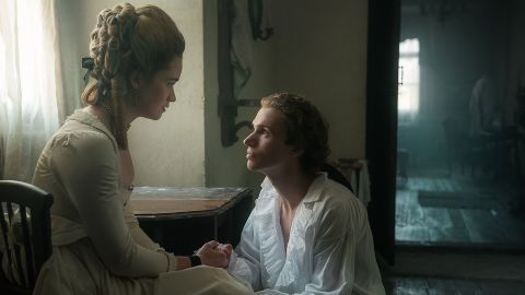 Alice Englert and Nicholas Denton in the Starz series version of "Dangerous Liaisons."