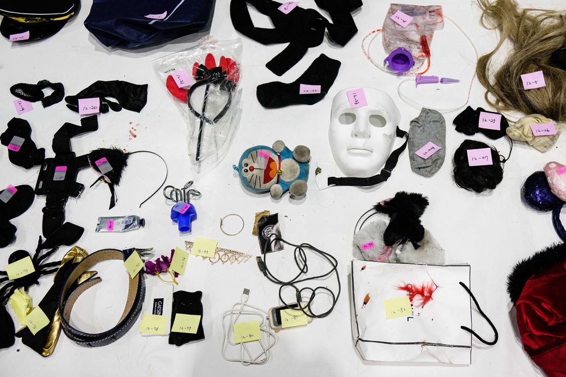 Alongside the shoes and bags were 156 miscellaneous items including hats and masks.