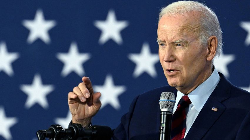 US President Joe Biden speaks about protecting Social Security and Medicare and lowering prescription drug costs, at OB Johnson Park Community Center in Hallandale Beach, Florida, on November 1, 2022.
