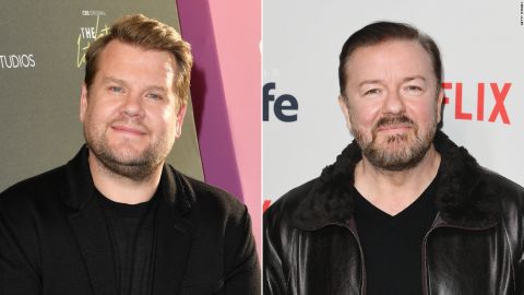 James Corden and Ricky Gervais. 