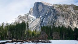 YOSEMITE, CA - FEBRUARY 25: General views of Half Dome in Yosemite Valley on February 25, 2021 in Yosemite, California.  (Photo by AaronP/Bauer-Griffin/GC Images)