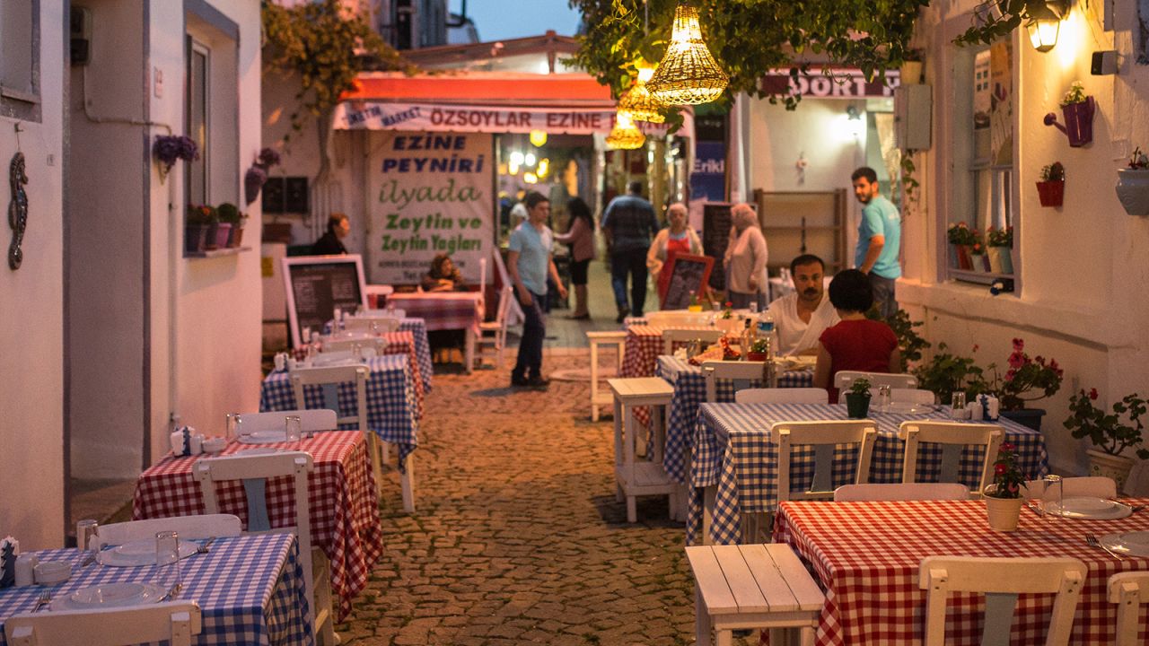 <strong>Eating out:</strong> The island has a lively nightlife with plenty of taverns, bars and restaurants.
