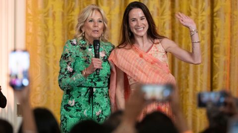 October 24, 2022, Washington, District of Columbia, USA: First lady Dr. Jill Biden introduces her daughter Ashley Biden at a reception to celebrate Diwali in the East Room in the White House in Washington, DC, October 24, 2022 