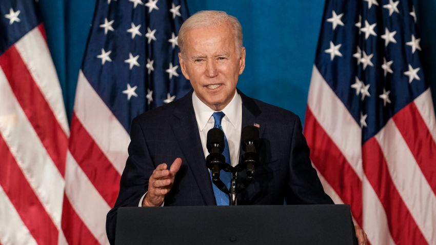 WASHINGTON, DC - NOVEMBER 02:  U.S. President Joe Biden delivers remarks on preserving and protecting Democracy at Union Station on November 2, 2022 in Washington, DC. Biden addressed the threat of election deniers and those who seek to undermine faith in voting in the upcoming midterm elections. (Photo by Michael A. McCoy/Getty Images)