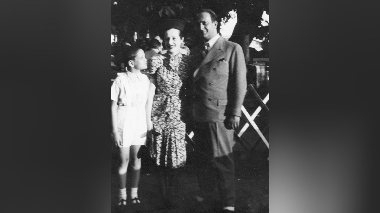 Grusová's parents with her half-brother René. All three were murdered at Auschwitz.