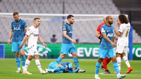 Son was caught in the eye when challenging for a header in the first-half.