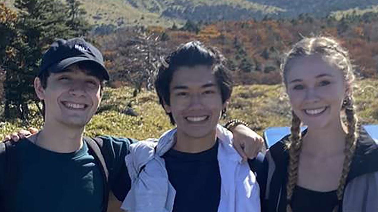 Steven Blesi and his friends on a hiking trip to Jeju.
