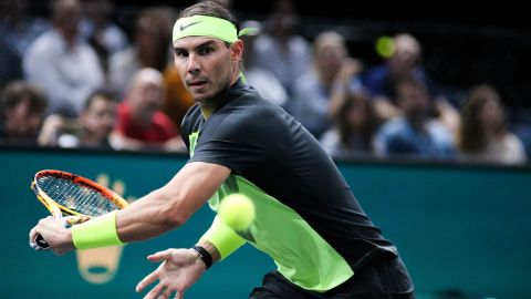 The match was Nadal's first since he and his wife welcomed a son last month.