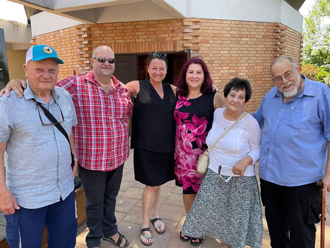 (L to R) Miroslav Grus (Alice's husband), Jan Grus (Alice's son), Michalya Schonwald Moss, Petra Grusová (wife of Jan), Alice Grusová, Yossi Weiss