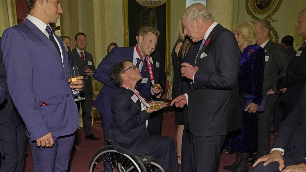 Volleyball player Emma Higgs, canoeist Robert Oliver and diver Tom Daley were among those congratulated by the King.