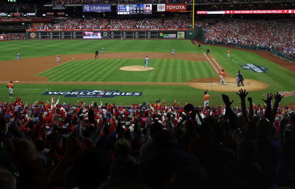 Fans cheer during Game 5 on Thursday.