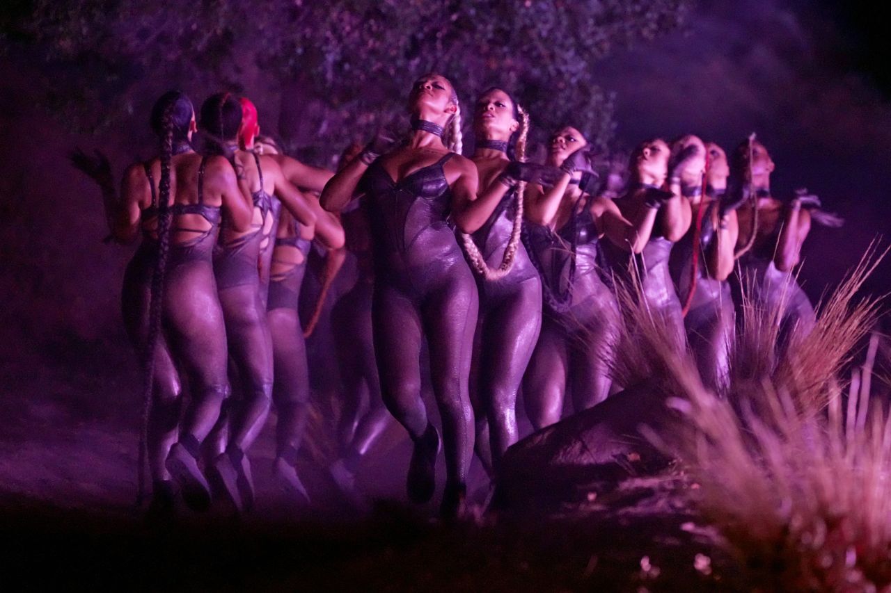Dancers seen on stage during Rihanna's Savage X Fenty Show Vol. 4 in Simi Valley, California.
