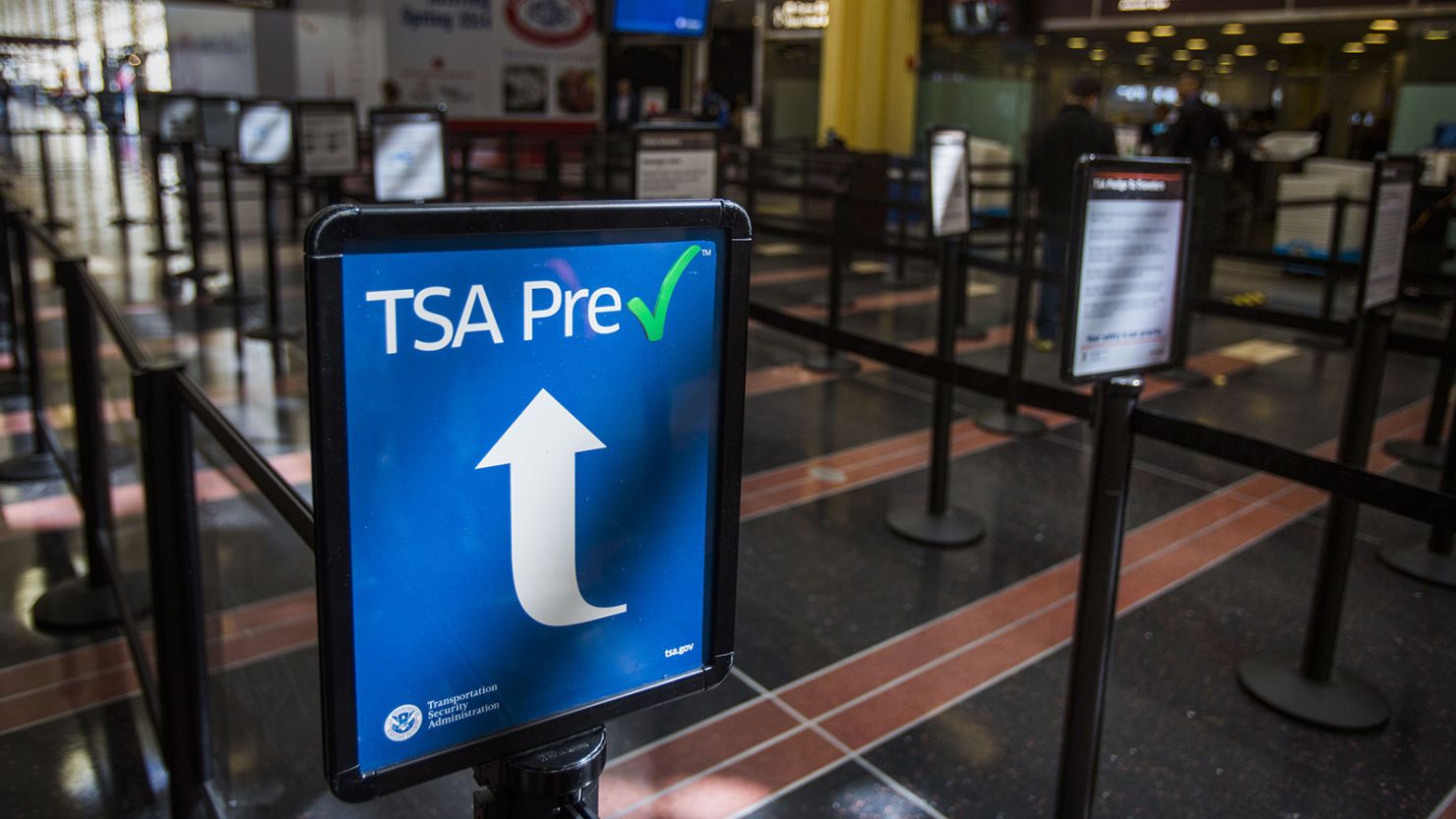 Mandatory Credit: Photo by Jim Lo Scalzo/EPA/Shutterstock (7935621d)
A Sign Directs Travelers Enrolled in the Transportation Security Administration (tsa) Pre-check System to a Short Security Line at Reagan National Airport in Arlington Virginia Usa 05 May 2014 Tsa Pre-check Enables Enrolled Fliers to Move More Quickly Through Airport Security Lines; More Than 200 000 Travelers Have Enrolled in the Program Since 2013 United States Arlington
Usa Tsa Precheck - May 2014
