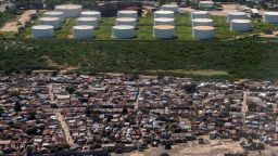 An aerial view of Cite Soleil and the fuel terminals of Varreux in Port-au-Prince, Haiti, October 12, 2022. REUTERS/Ricardo Arduengo