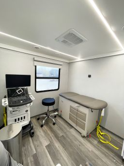 One of the mobile clinic's two exam rooms.