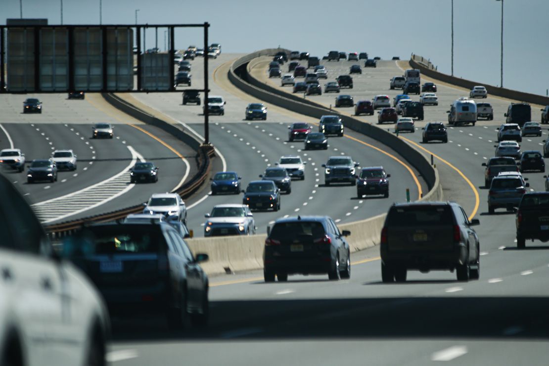 Cars make their way in New Jersey on April 22, 2022. The United States is the second-largest contributor of CO2 emissions.