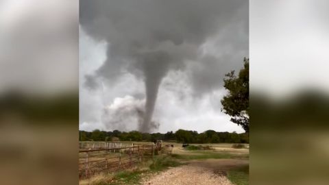 A tornado touches down in Sulfur Springs, Texas.