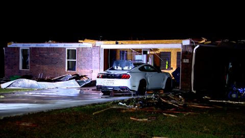 Tornado damage in Lamar County, Texas. 