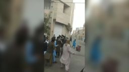 Video shared with CNN by the activist outlet IranWire from Khash appears to show protests in the city on Friday.