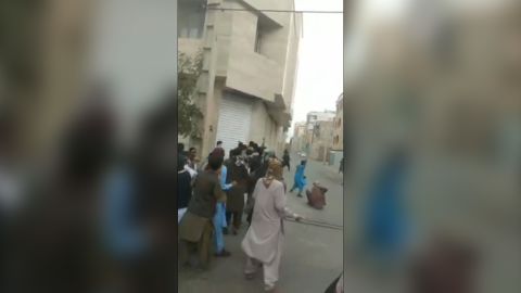 Video shared with CNN by the activist outlet IranWire from Khash appears to show violence at protests in the southeastern city on Friday.
