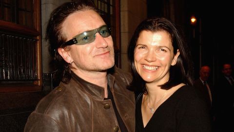 Bono and his wife Ali Hewson attend the Special Olympics Gala at the Clarence Hotel on June 21, 2003, in Dublin, Ireland. 