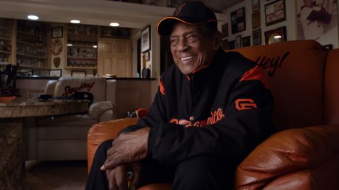 Willie Mays, being interviewed for the HBO documentary "Say Hey, Willie Mays!"