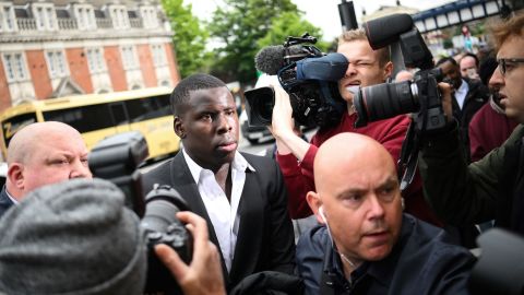 Kurt Zouma arrives at the Thames Magistrates' Court, in June.