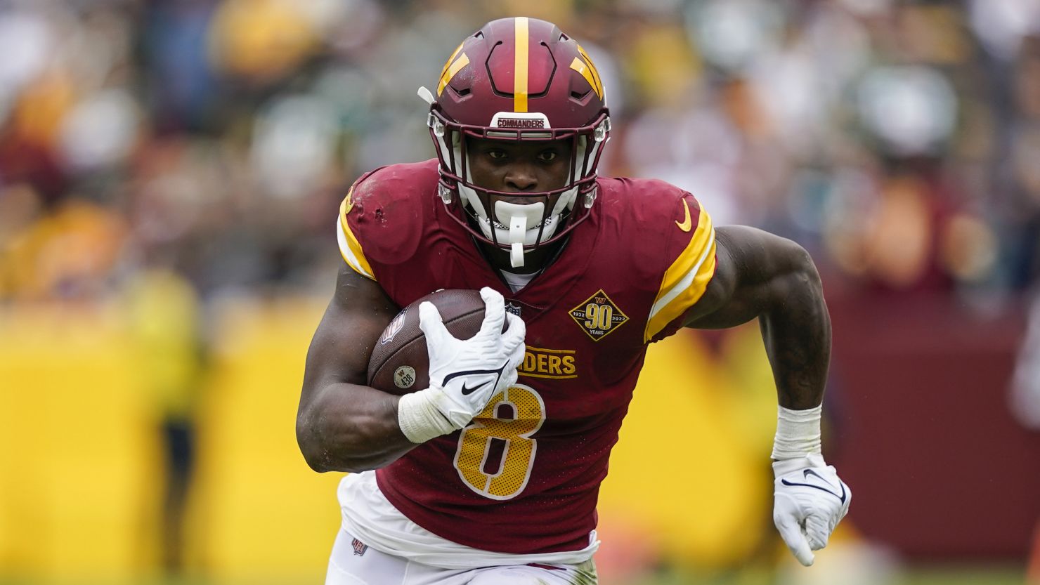 Washington Commanders running back Brian Robinson Jr. suffered two gunshot wounds in August during an attempted robbery.
