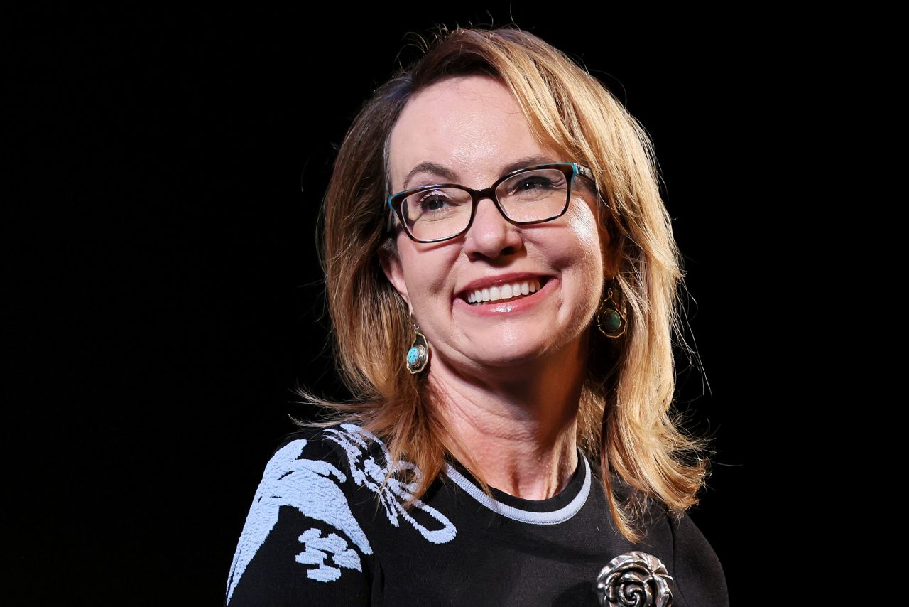 Gabrielle Giffords attends a Q&A session in Savannah, Georgia, in October 2022.