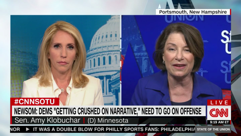 Gov. Gavin Newsom said Dems are ‘getting crushed on narrative.’ Watch Sen. Amy Klobuchar respond | CNN Politics