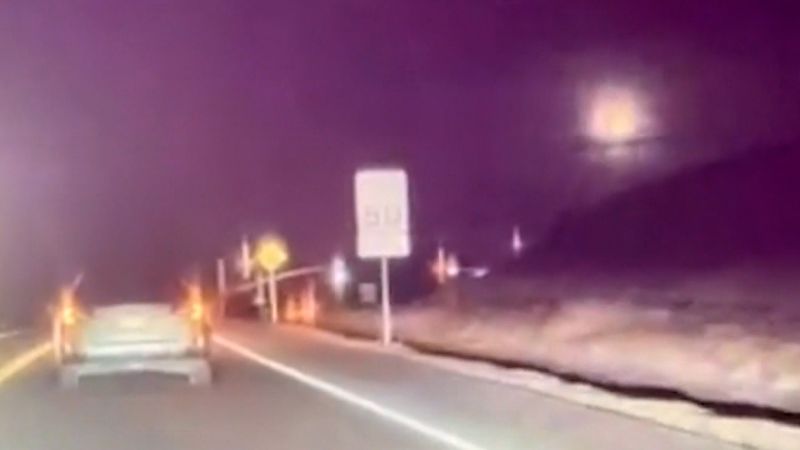 Video shows glowing object fall from the sky | CNN