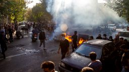 Iranian protests over the death of Mahsa Amini have carried on for more than a month in Tehran, October 27, 2022.