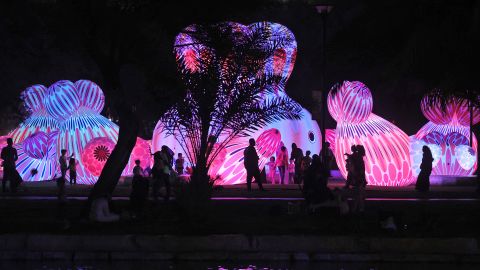 How a rule change helped Netanyahu win Israel's elections 4 Saudis attend the Noor Riyadh lighting festival held at Al-Salam Park in the Saudi capital Riyadh. More than 190 artworks are being exhibited across Riyadh's public spaces.