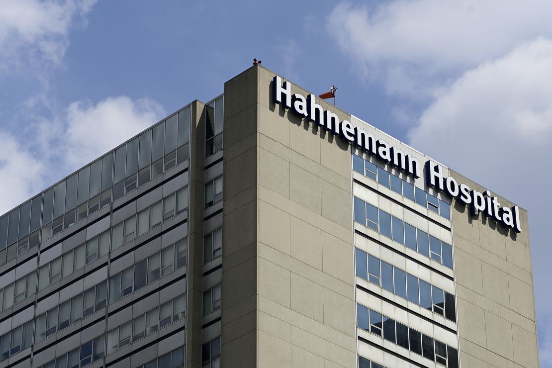An exterior view of Hahnemann University Hospital in Philadelphia, July 10, 2019