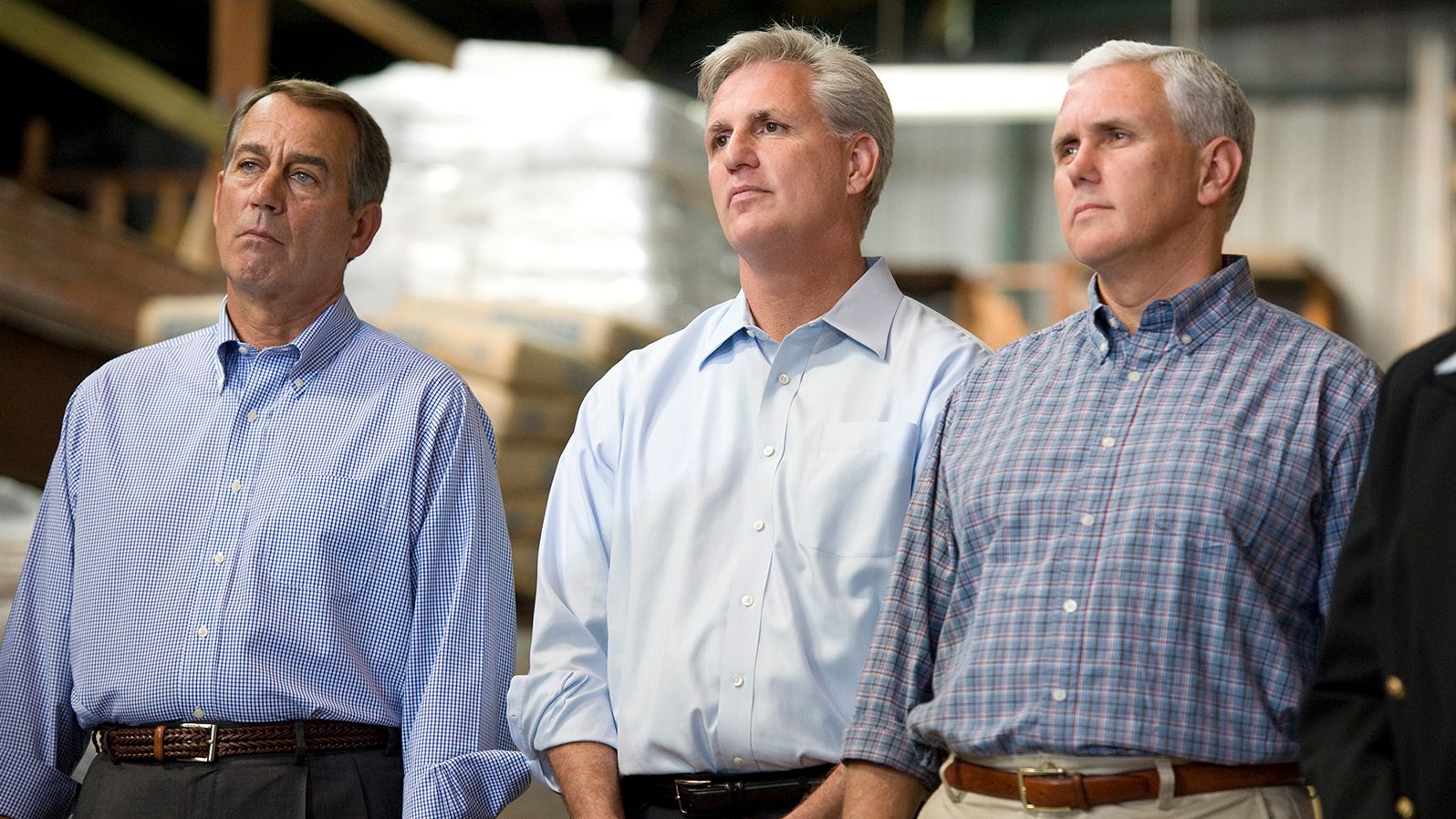 McCarthy, center, attends a news conference in 2010 with House Minority Leader John Boehner, left, and Republican Conference Chairman (and future vice president) Mike Pence. They were unveiling "A Pledge to America," a governing agenda devised by House Republicans for the 111th Congress. McCarthy at the time was the GOP's chief deputy whip.