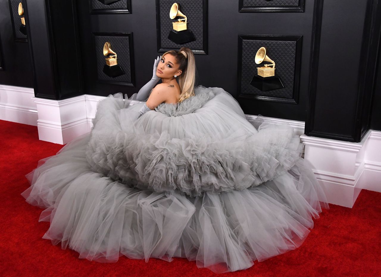 Ariana Grande attends the 62nd Grammy awards in January 2020. 