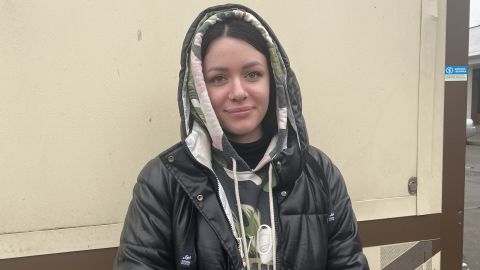 Barista Anna Ermantraut, 21, would move to a nearby village if Kyiv is evacuated.