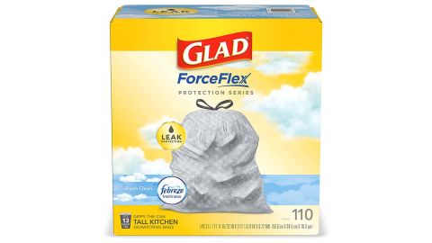 Glad ForceFlex Tall Kitchen Drawstring Trash Bags, 110 Count