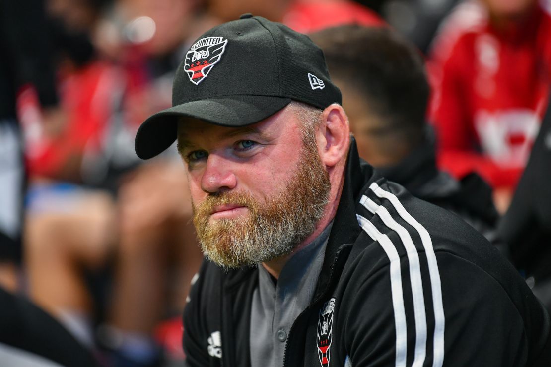 D.C. United head coach Wayne Rooney before an MLS match in August. 