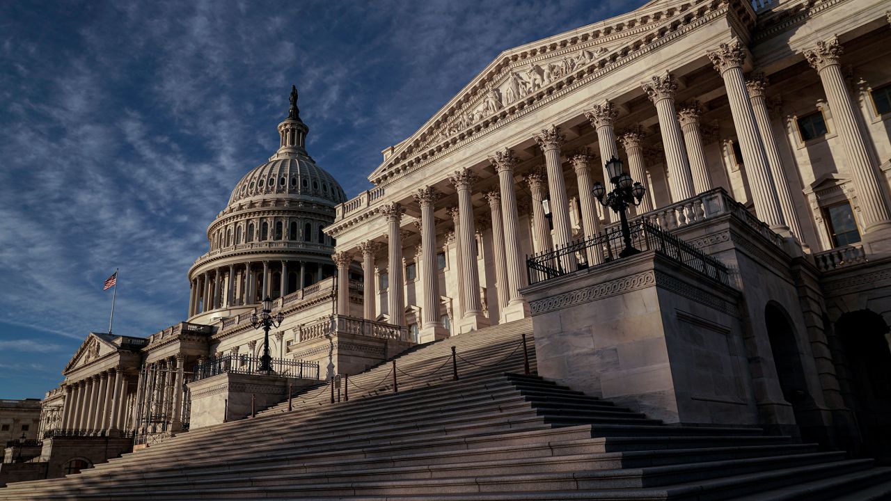 The Senate is seen on Election Day at the Capitol in Washington, early Tuesday, Nov. 8, 2022. After months of primaries, campaign events and fundraising pleas, today's midterm elections will determine the balance of power in Congress. (AP Photo/J. Scott Applewhite)