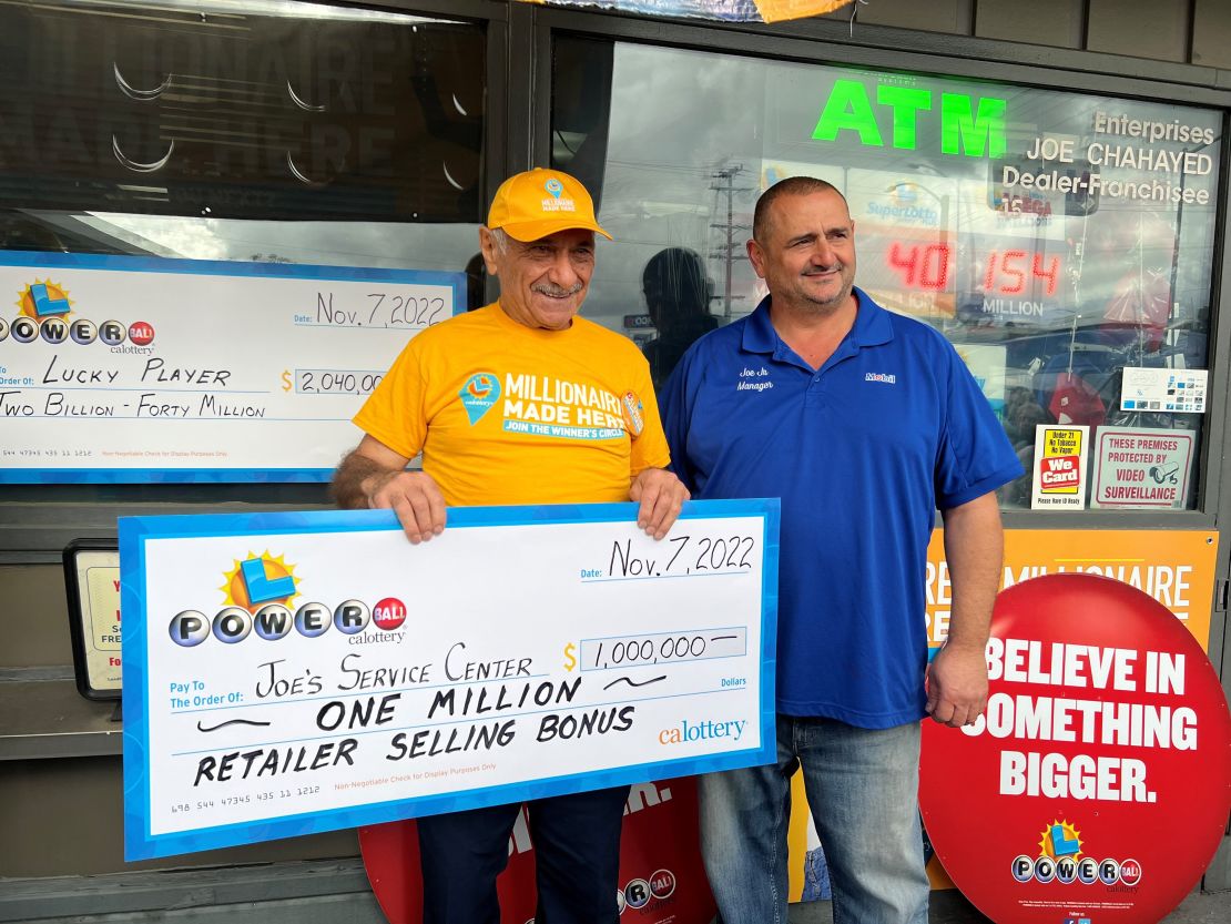 Joseph Chahayed is the shop owner who sold the winning Powerball ticket. Chahayed now receives a $1 million bonus check.