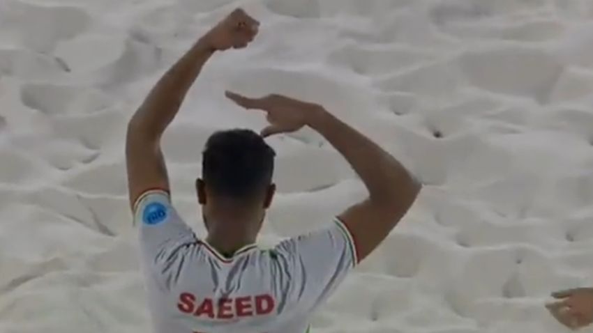 Iran Soccer Player Protest SCREENGRAB