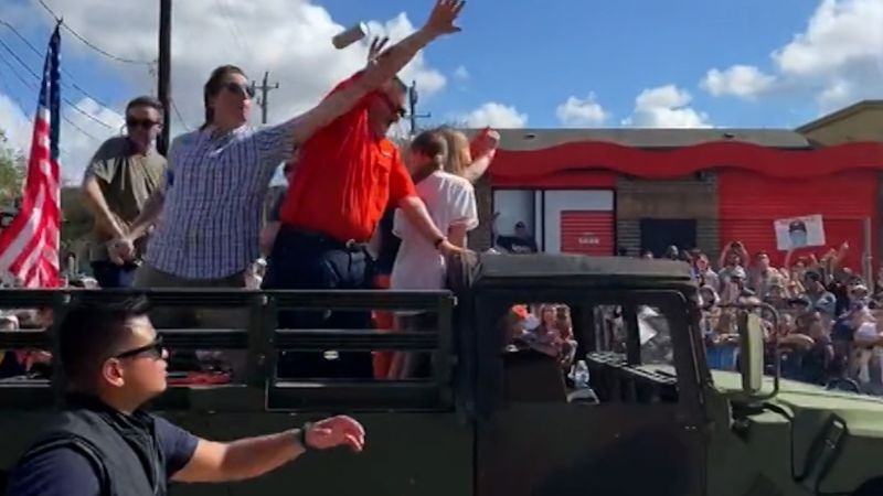 Cruz got hit with a beverage can at the Astros parade. See how he responded | CNN Politics