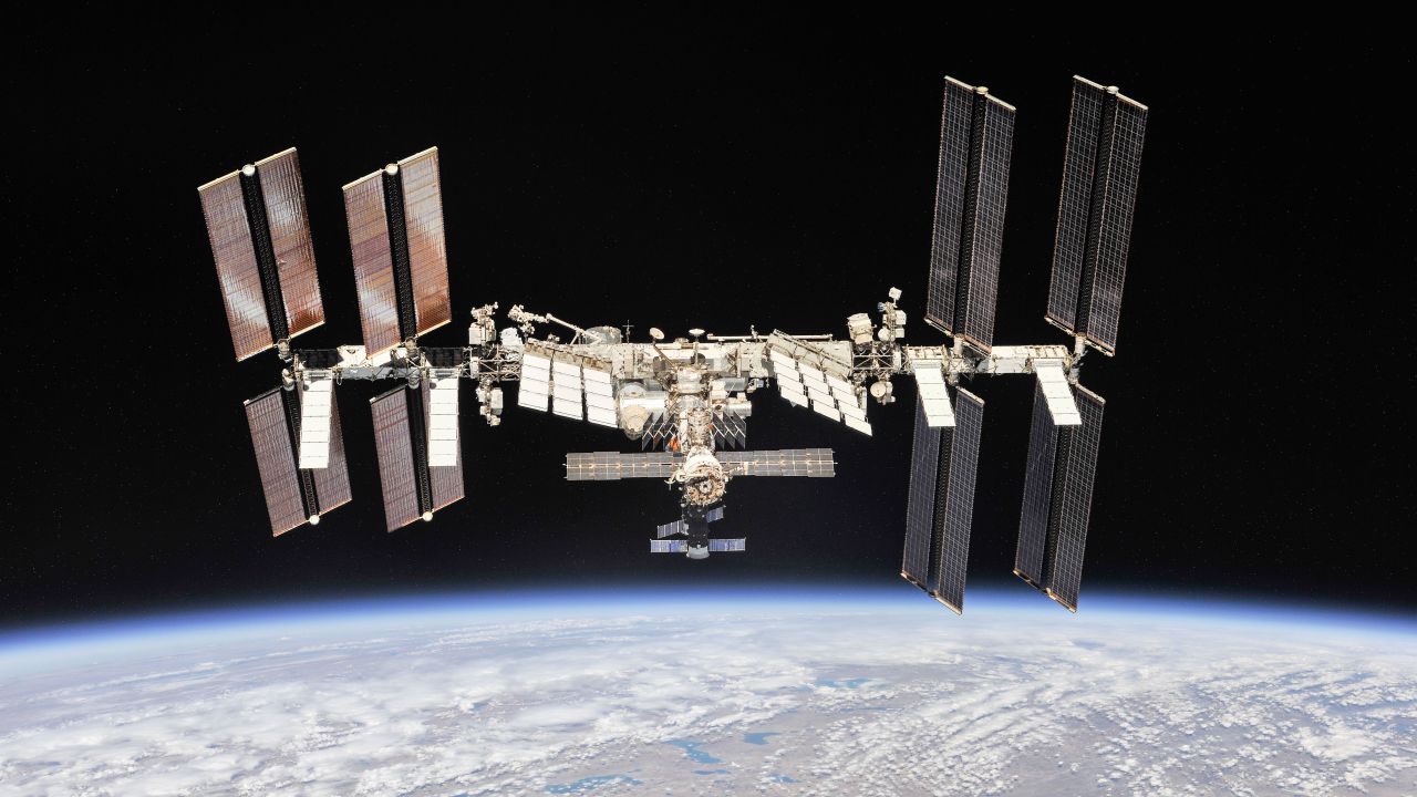 Pictured here is a view of the International Space Station on Oct. 4, 2018.