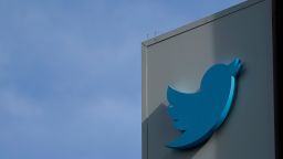 A Twitter headquarters sign is shown in San Francisco on Friday November 4, 2022. 