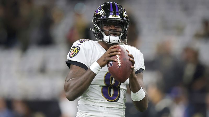 Baltimore Ravens quarterback Lamar Jackson brings young fan with heart condition to tears with kind gesture | CNN